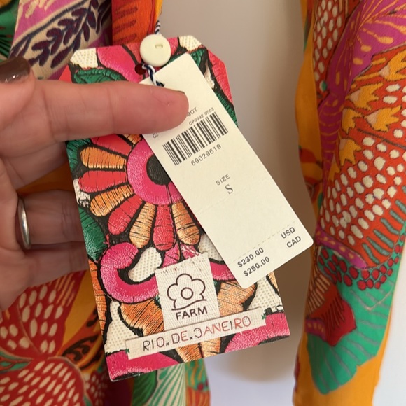 NWT farm rio one shoulder cut out midi dress from Anthropologie size small - Picture 5 of 5